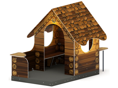 Детский деревянный домик для дачи Малютка Эко 2