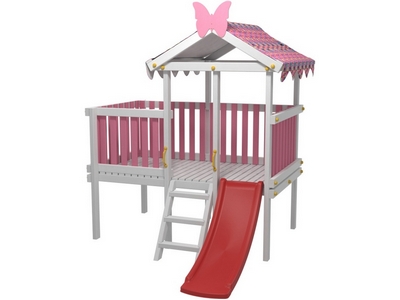 Детский игровой комплекс для помещений Мансарда 6 Розовый