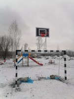 Ворота мини-футбольные с щитом баскетбольным  - вид 1
