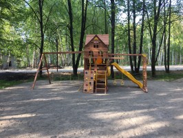 Детская игровая площадка Пейзаж 2 с винтовой трубой и спуском с рукоходом - вид 2
