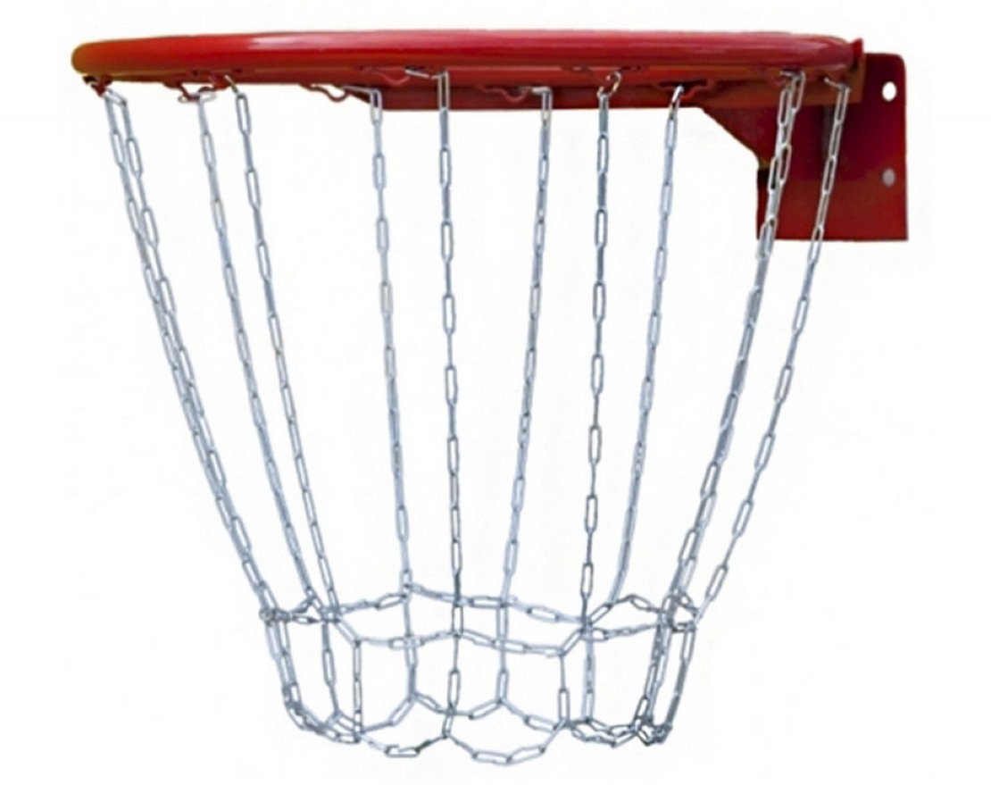 Кольцо баскетбольное №7 ТР Антивандальное с метал. сеткой, цвет Красный